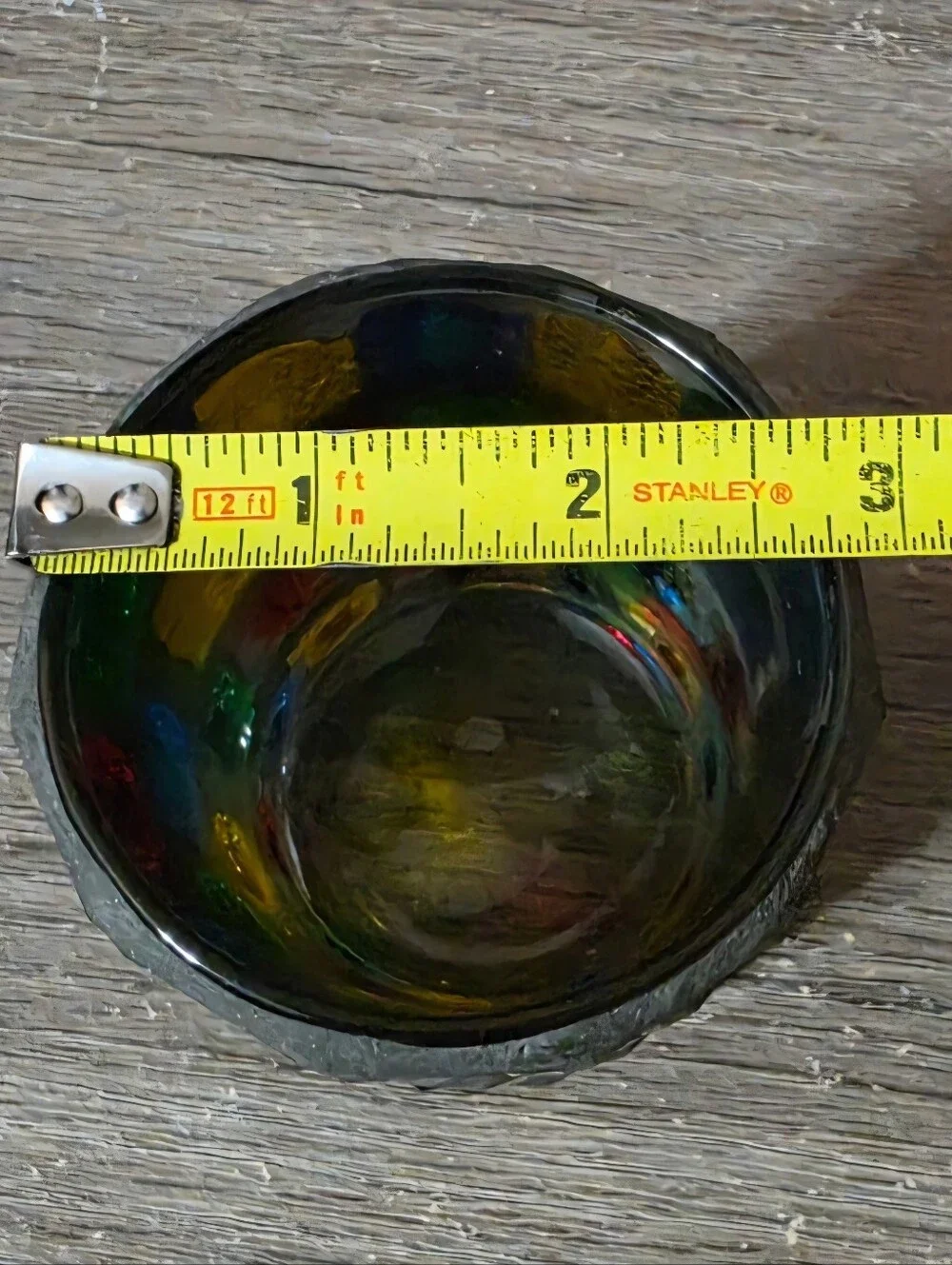 Vintage KIG JIALI Stained Glass Mosaic Candle holder